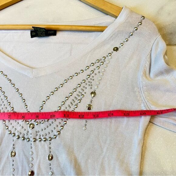 Faith & Zoe Embellished white sweater - Picture 5 of 8